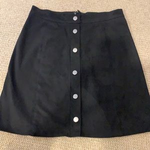 Black suede skirt
